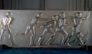 Atletpanel i glas af Rene Jules Lalique