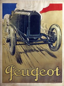 Peugeot - Vincent, Rene (1879-1936) - 1912 - Farvelitografi - 160x120 - Privat samling