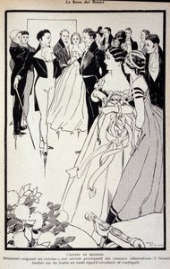 Repræsentation af George Bryan Brummel kendt som Beau Brummel (1778 - 1840), kongen af dandyerne. Illustration af René Vincent. 19. århundrede af Rene Vincent