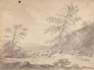 To træer i et landskab af Rev. William Gilpin