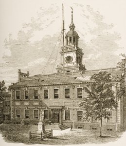 County Court House eller, Independence Hall, Philadelphia Pennsylvania, ca. 1880 af Reverend Samuel Manning