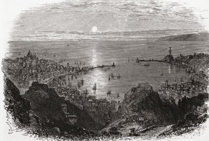 Udsigt over Genova i Norditalien i slutningen af det 19. århundrede. Fra Italian Pictures af Rev. Samuel Manning, udgivet ca. 1890. af Reverend Samuel Manning