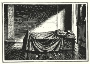 HC Andersen: Lykkens Galoscher (litho) af Rex (after) Whistler
