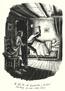 HC Andersen: Den Store Claus Og Lille Claus (litho) af Rex (after) Whistler