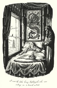 HC Andersen: Nattergalen (litho) af Rex (after) Whistler
