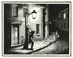 HC Andersen: Den gamle gadelygte (litho)