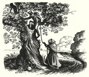 HC Andersen: The Tinder-Box (litho) af Rex (after) Whistler