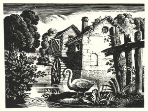 HC Andersen: Den grimme ælling (litho) af Rex (after) Whistler