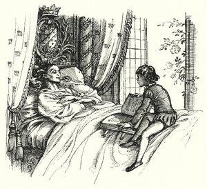 HC Andersen: Verdens smukkeste rose (litho)