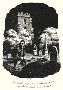HC Andersen: Hvad månen så (litho) af Rex (after) Whistler
