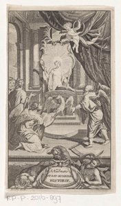 Fader Tid afslører Historie J. Huebners politiske historie (titel på objekt) Titelside for: Johann Hübner, Kortfattede spørgsmål fra politisk historie, 1719 af Reynier Blokhuysen
