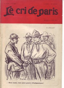 Illustration af Ricardo Flores (1878-1918) til forsiden af Le Cri de Paris