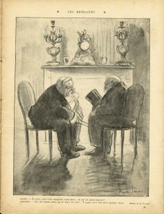 Illustration af Ricardo Flores (1878-1918) i Le Rire, 22/02/13 - Pensioner - Republikkens præsident - Fallieres Armand (1841-1931), Loubet Emile