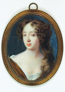 Lady Elizabeth Percy, grevinde af Ogle (akvarel på elfenben)