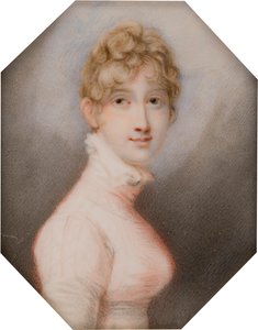 Portræt af Henrietta Anna Maria Charlette Bridgeman Simpson, senere fru Charles Pelham, grevinde af Yarborough (d. 1813), ca. 1762-1813 (olie på lærred) af Richard (after) Cosway