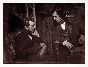 To mænd i samtale: Dr. Samuel Brown (1817-1856) og pastor George Gilfillan (1813-1878), fotografi fra ca. 1840 af John Pardon