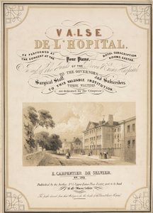 Hospitaler Titelside til noderne til ïValse de lHopital af John Pardon
