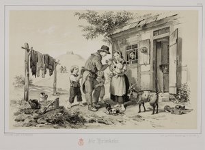 Minearbejder vender hjem, Tyskland, c 1851 af John Pardon