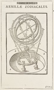 Tycho Brahes zodiakale armillarsfære, før 1570 af John Pardon