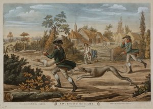 Coursing the Hare, trykt for Bowles & Carver, udgivet i 1796 (mezzotint) af Richard (after) Dighton