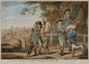 The Death of the Hare, trykt for Bowles & Carver, udgivet i 1796 (mezzotint) af Richard (after) Dighton