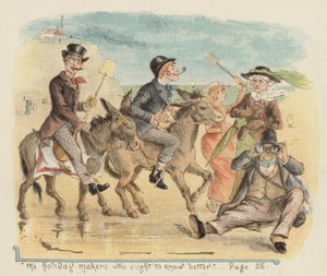 De feriegæster, der burde vide bedre (farve litho) af Richard Andre