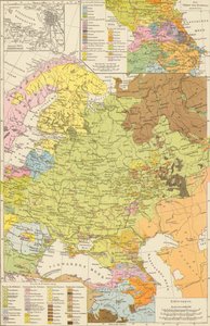Andree, Richard. Volkerkarte von Russland. 1881 A af Richard Andree