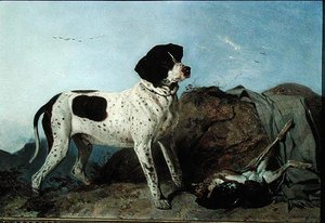 Old Jack - A Pointer (olie på lærred) af Richard Ansdell
