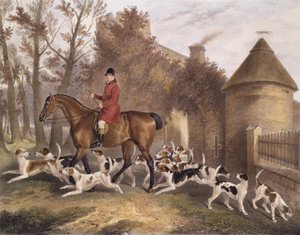 W. Sebright, Huntsman to the Milton Hounds, indgraveret af J.W. Giles, 1839