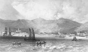 Trinidad, fra Paria-bugten, illustration fra 
