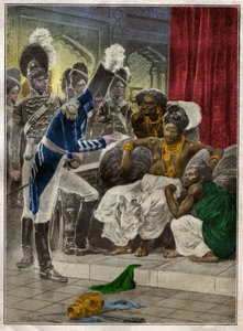 Sri Vikrama Rajasinha, konge af Kandy (Sri Lanka) afskediget af englænderne i 1815. 1924 (Illustration)