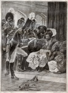 Sri Vikrama Rajasinha, konge af Kandy (Sri Lanka) afskediget af englænderne i 1815. 1924 (Illustration)