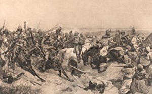 Angrebet af den 21. Lancer i slaget ved Omdurman
