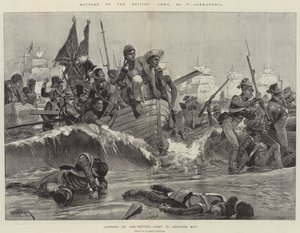 Slag af den britiske hær, Alexandria (gravering) af Richard Caton II (after) Woodville