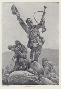 Først på toppen! (litho) af Richard Caton II (after) Woodville