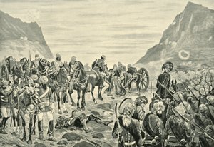 Angreb i Kuram-dalen, 1901. af Richard Caton II Woodville