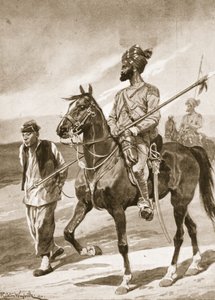 En bengalsk Lancer og hans Boxer-fange, illustration fra 