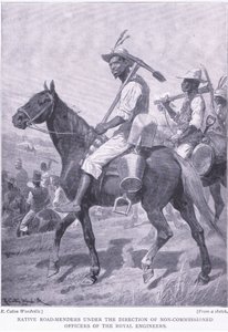 Native road menders, fra After Pretoria: The Guerilla War udgivet af Harmsworth Bros Limited, 1901
