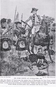 Sir Eyre Coote på Cuddalore, illustration fra 