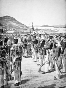 Overdragelsen af Hong Kong til briterne i 1841 af Richard Caton Woodville