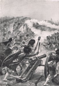 Highlanders vender de erobrede franske kanoner mod Brenniers bataljoner, illustration fra 
