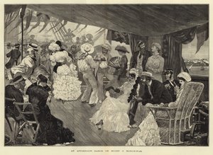 En eftermiddagsdans ombord på en Man-of-War af Richard Caton Woodville junior