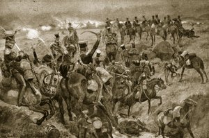 Charge of the Dragons at Talavera, illustration fra 