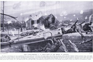Hvordan underkorporal C A Jarvis sprængte en bro ved Jemappes nær Mons i luften og vandt VC, august 1914