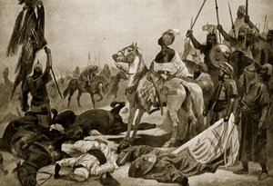 Hyder Ali i Conjeveram, 1780, illustration fra 