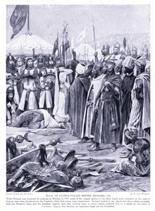 Isaac af Cypern bønfalder for Richard I AD1191, 1920
