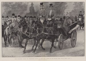 Lord Kitchener passerer Wellington-statuen ved Hyde Park Corner på sin tilbagevenden fra Sydafrika, 12. juli