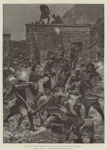 The Black Mountain Expedition, Ghazi angreb på en avanceret post ved Ghazikot af Richard Caton Woodville junior