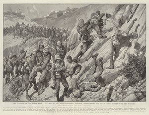 Rydningen af Saran Ridge, mændene fra Northamptonshire Regiment heliograferer for hjælp i deres nedstigning med de sårede