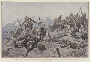 Gordon Highlanders storming af Dargai Ridge, Piper Findlater fortsatte med at spille, selv om han var såret i begge ben